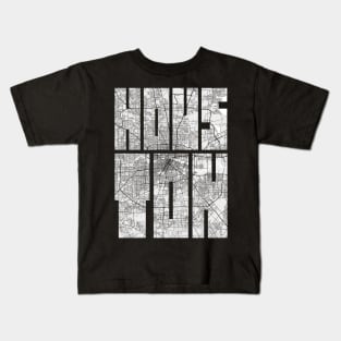 Houston, USA City Map Typography - Light Kids T-Shirt